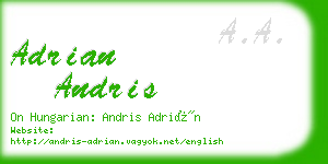 adrian andris business card